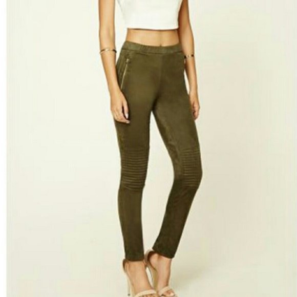 Forever 21 Pants - NWOT Forever 21 Faux Suede Leggings Size Medium